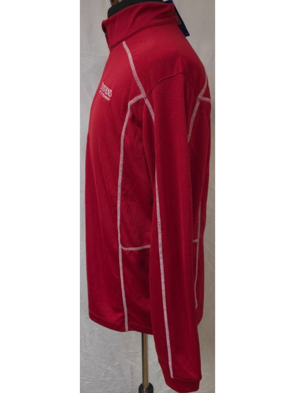 Columbia Golf Shotgun Omni Wick Mens LG Red LS 1/4 Zip Stevens Institute Shirt - Picture 6 of 15